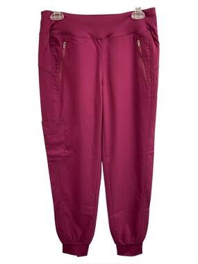 healing hands Jogger Scrub Pants in Berry Size S